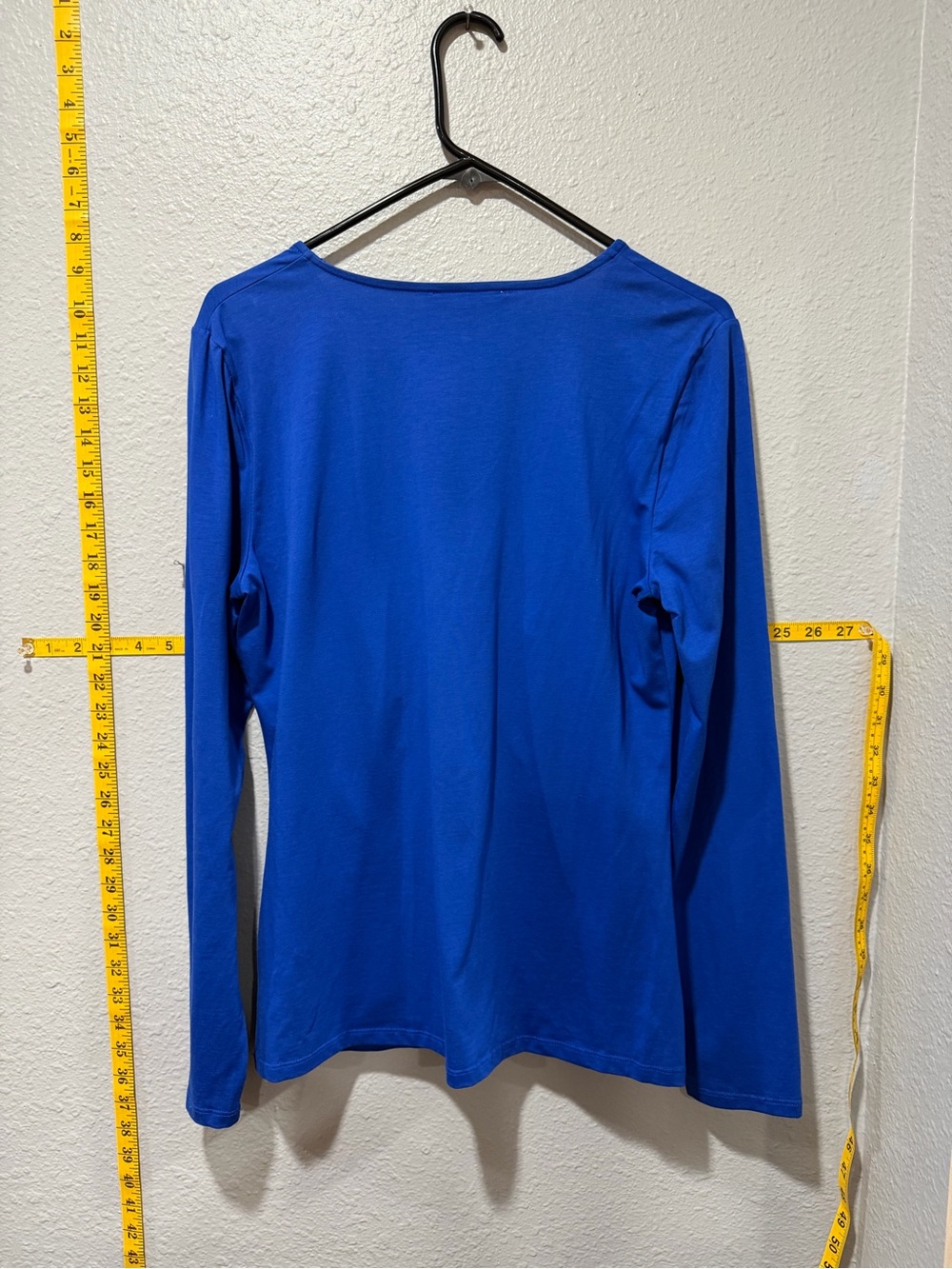Michael Michael Kors Cobalt Blue Ruched Zip Front Long Sleeve Top Size Large - Picture 2 of 4